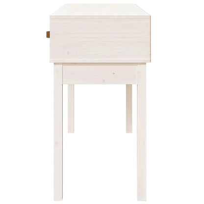 Console Table 76,5x40x75 cm Solid Wood Pine White 114 cm