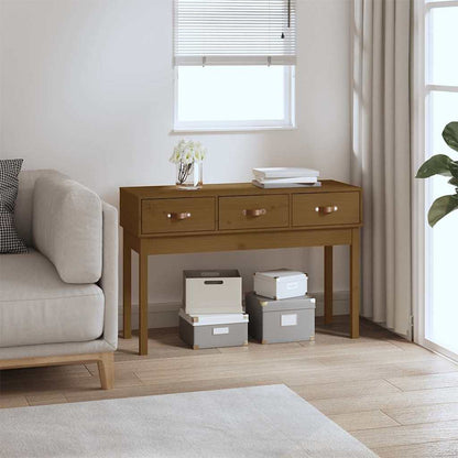 Console Table 76,5x40x75 cm Solid Wood Pine Honey brown 114 cm