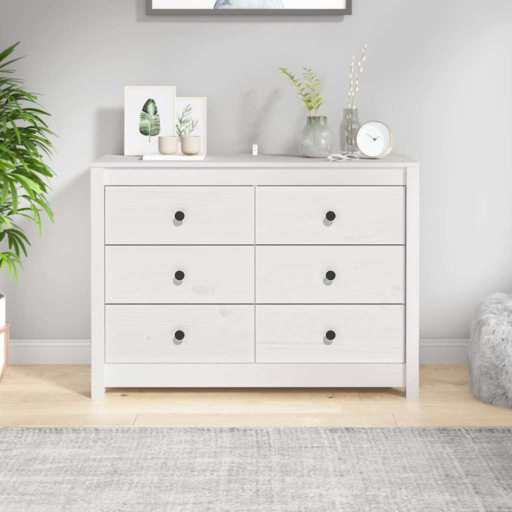 vidaXL Side Cabinet Solid Wood Pine