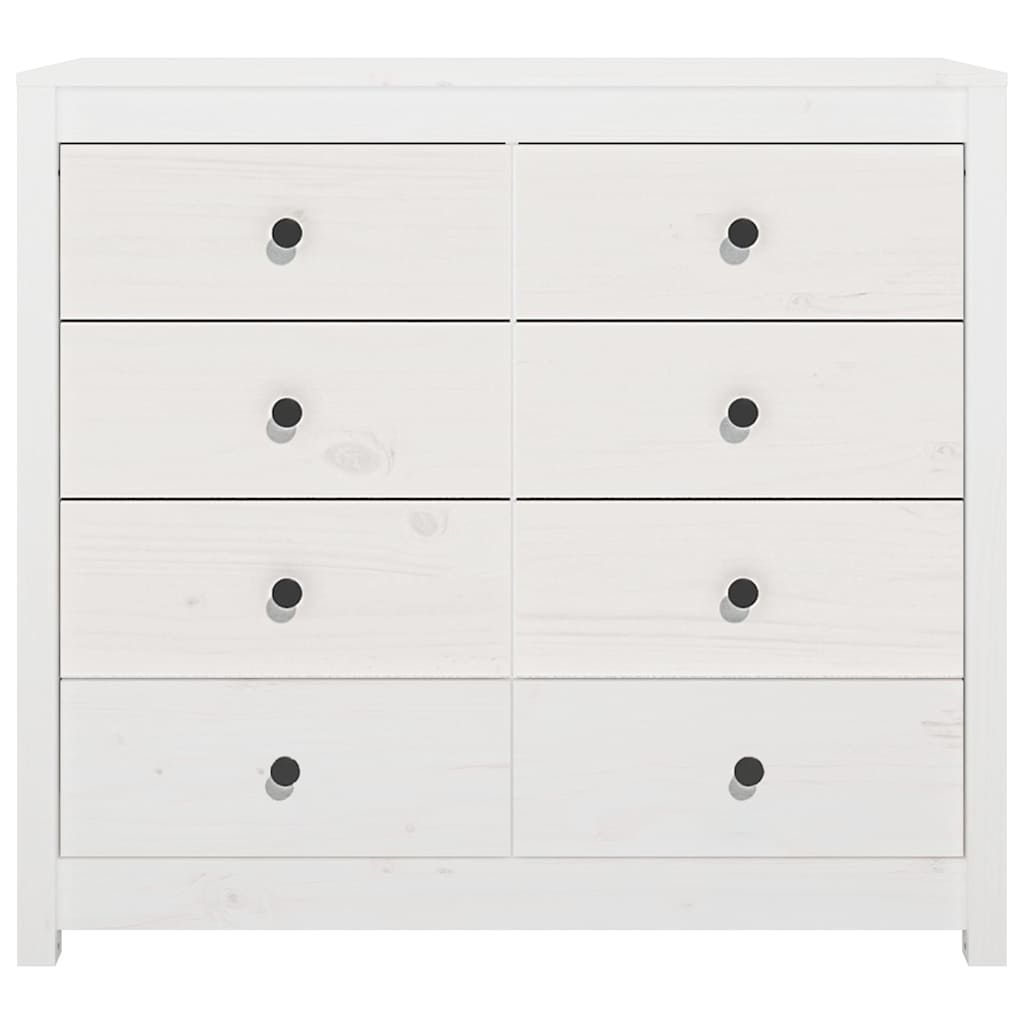 vidaXL Side Cabinet White 100x40x90 cm Solid Wood Pine 4
