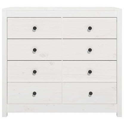 vidaXL Side Cabinet White 100x40x90 cm Solid Wood Pine 4
