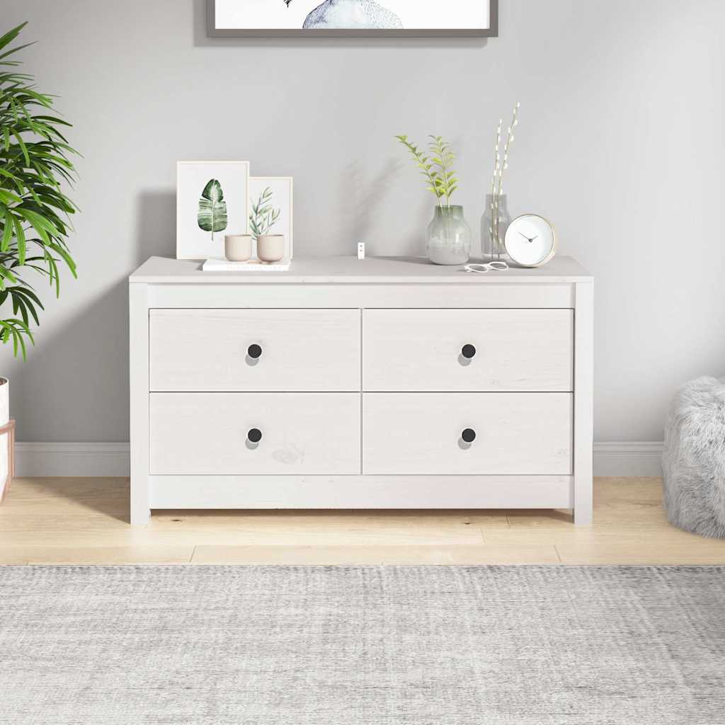 vidaXL Side Cabinet Solid Wood Pine
