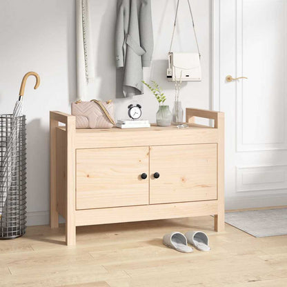Hall Bench Solid Wood Pine Natural 80 cm 60 cm