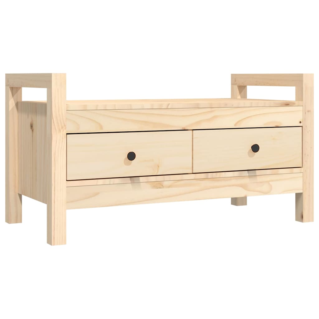 Hall Bench Solid Wood Pine Natural 80 cm 43 cm