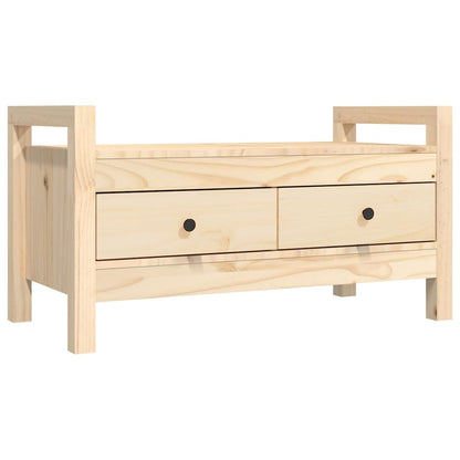 Hall Bench Solid Wood Pine Natural 80 cm 43 cm