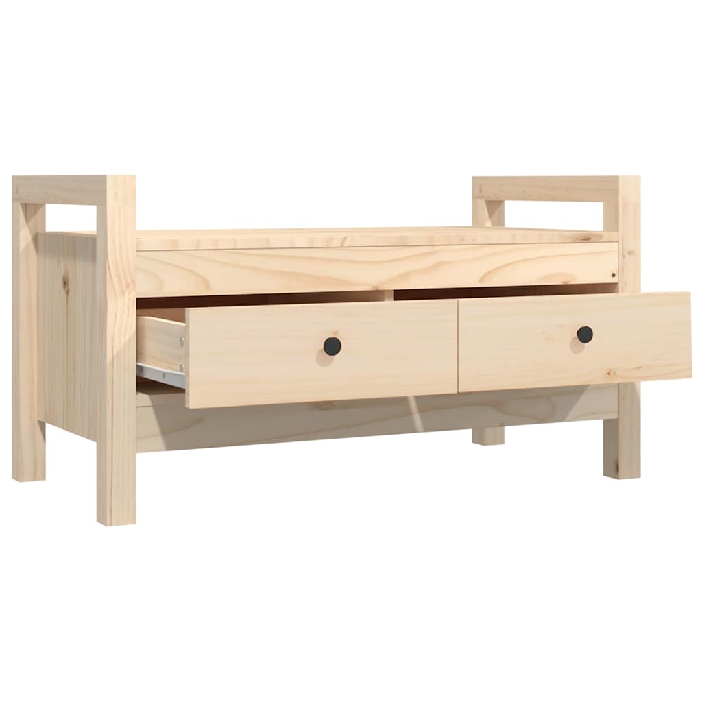 Hall Bench Solid Wood Pine Natural 80 cm 43 cm