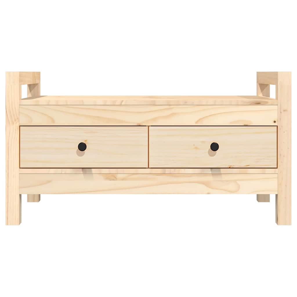 Hall Bench Solid Wood Pine Natural 80 cm 43 cm
