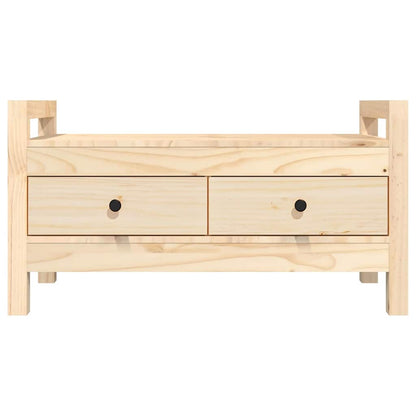 Hall Bench Solid Wood Pine Natural 80 cm 43 cm