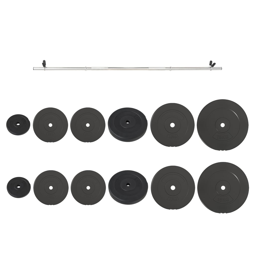 vidaXL Barbell with Plates 90 kg 2