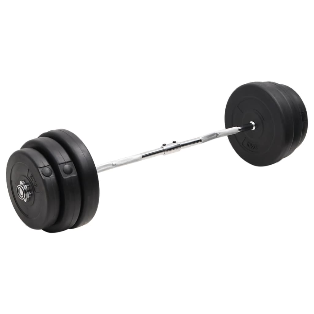 vidaXL Curl Barbell with Plates 90 kg 1