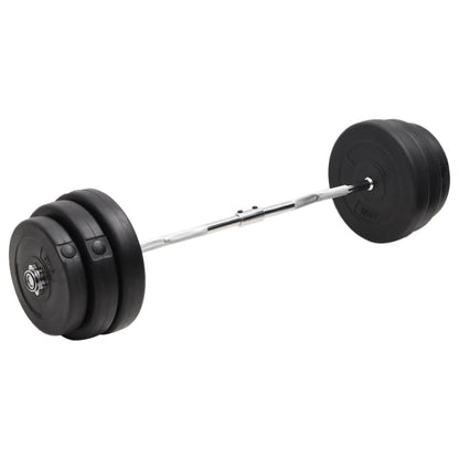 vidaXL Curl Barbell with Plates 90 kg 1