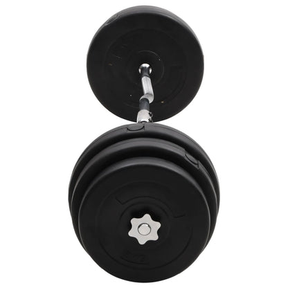 vidaXL Curl Barbell with Plates 90 kg 4