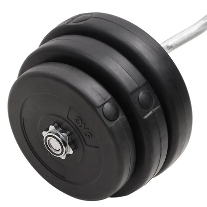 vidaXL Curl Barbell with Plates 90 kg 5