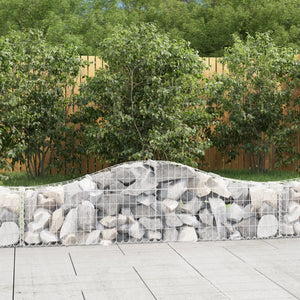 vidaXL Arched Gabion Baskets Galvanised Iron 3 200 x 30 x 40/60–200 x 50 x 220/240 cm