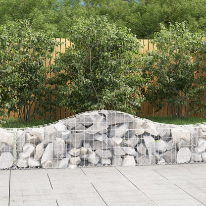 Arched Gabion Baskets Galvanised Iron