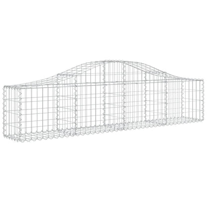 vidaXL Arched Gabion Baskets 6 pcs 200x30x40/60 cm Galvanised Iron 3