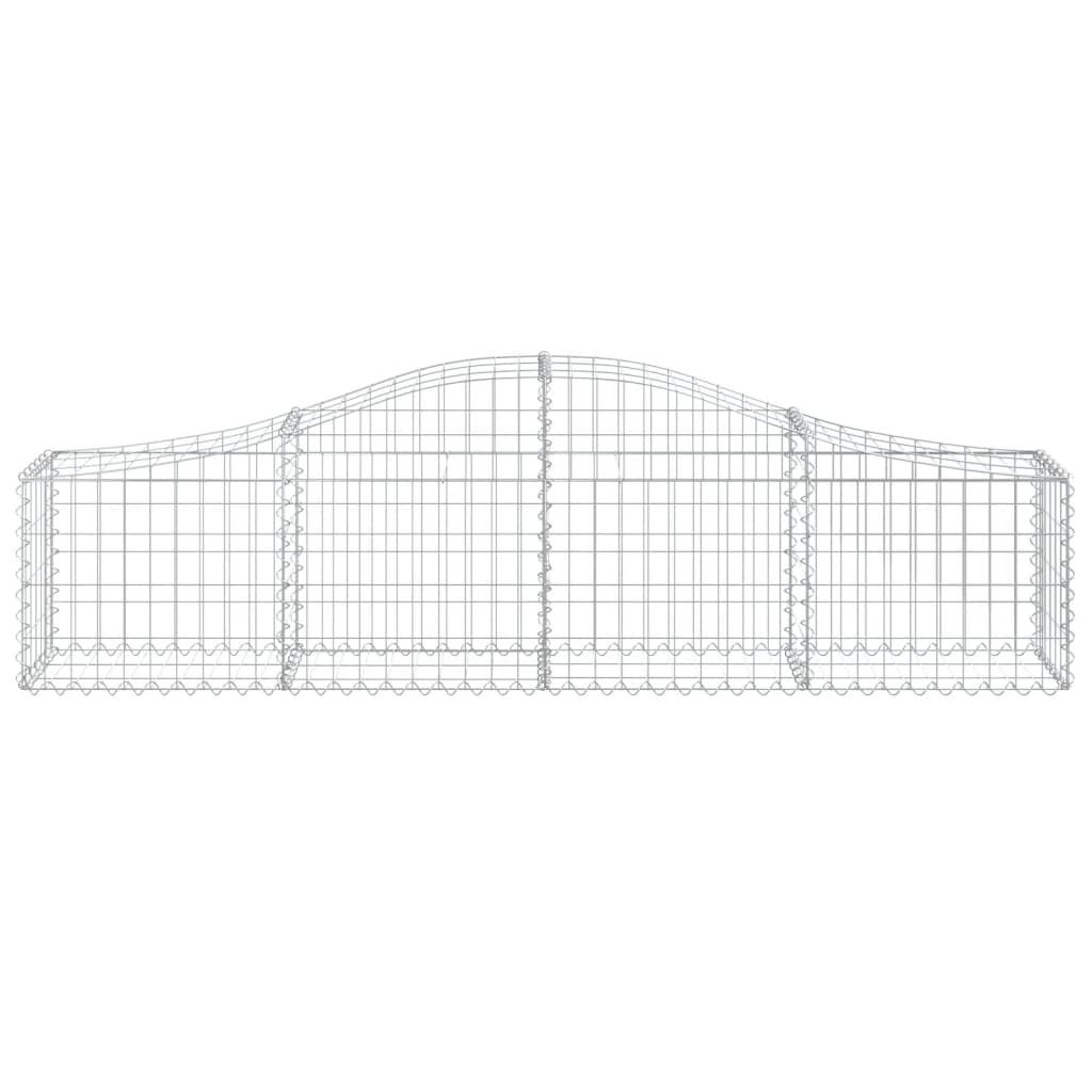 vidaXL Arched Gabion Baskets 6 pcs 200x30x40/60 cm Galvanised Iron 4