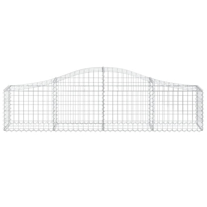 vidaXL Arched Gabion Baskets 6 pcs 200x30x40/60 cm Galvanised Iron 4