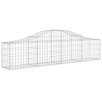 vidaXL Arched Gabion Baskets 8 pcs 200x30x40/60 cm Galvanised Iron 3