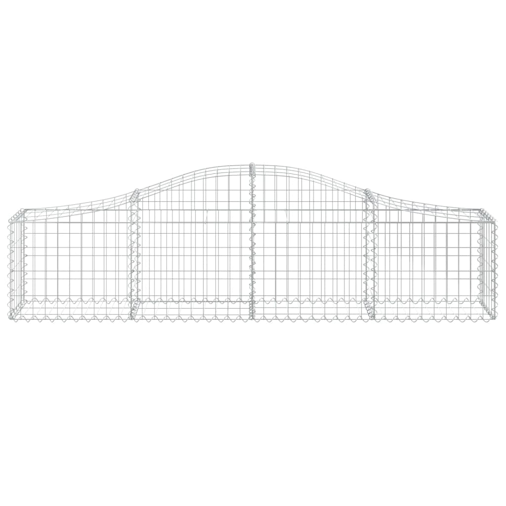 vidaXL Arched Gabion Baskets 8 pcs 200x30x40/60 cm Galvanised Iron 4