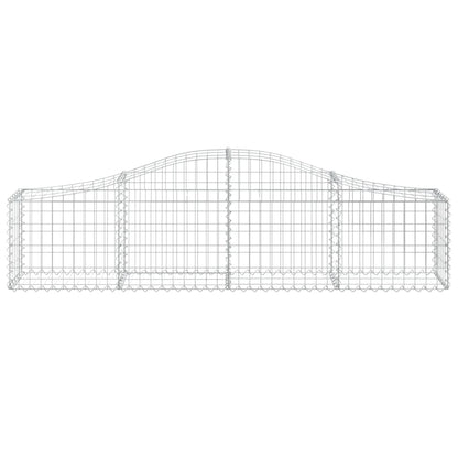 vidaXL Arched Gabion Baskets 8 pcs 200x30x40/60 cm Galvanised Iron 4
