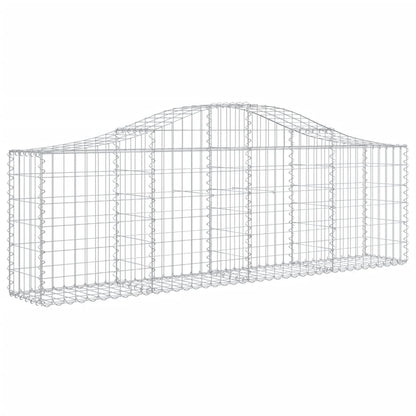 vidaXL Arched Gabion Baskets 6 pcs 200x30x60/80 cm Galvanised Iron 3