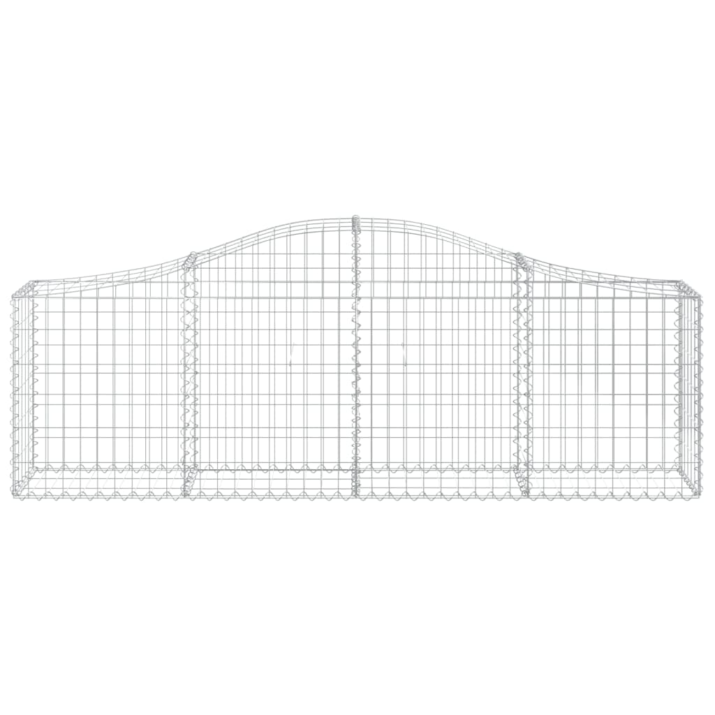 vidaXL Arched Gabion Baskets 6 pcs 200x30x60/80 cm Galvanised Iron 4