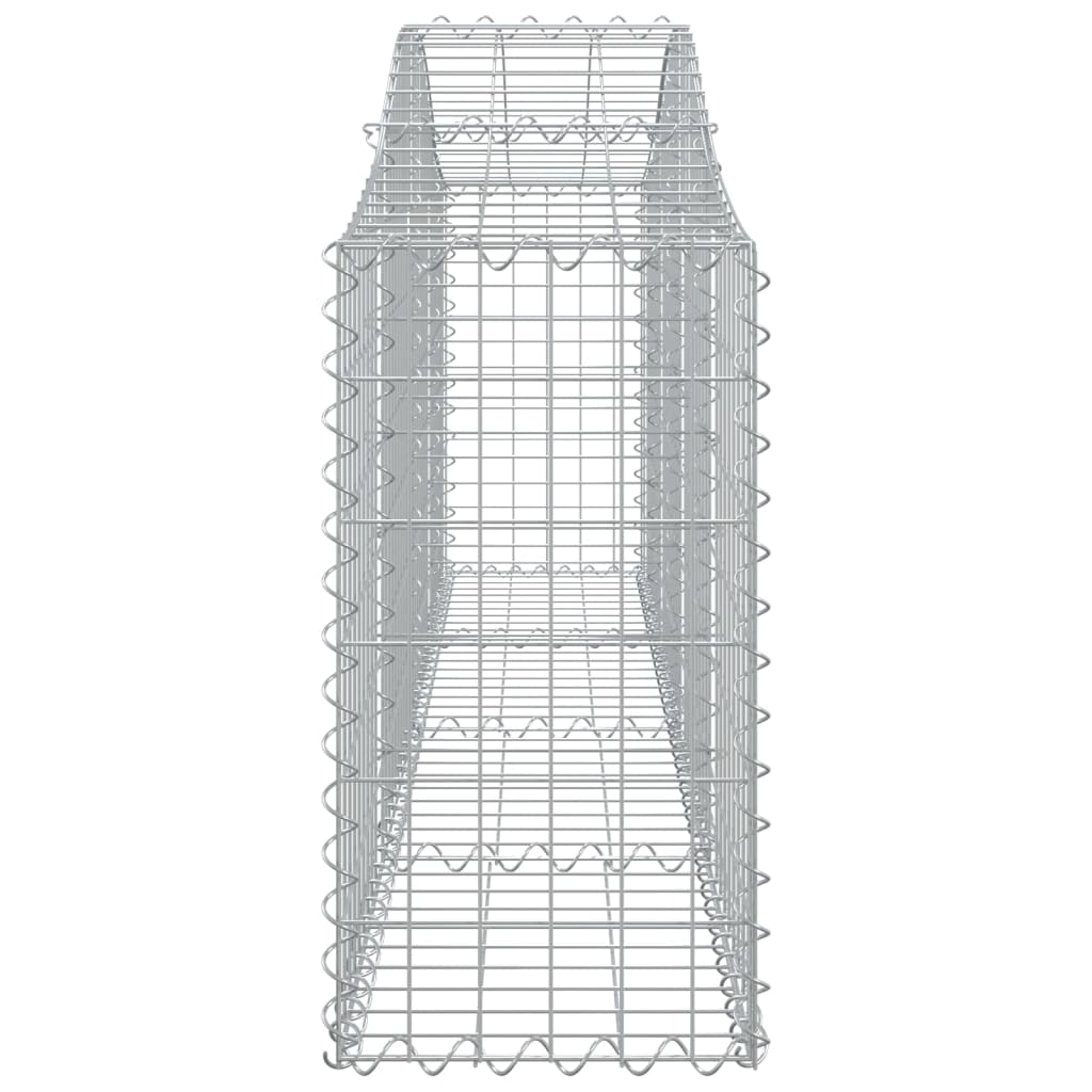 vidaXL Arched Gabion Baskets 6 pcs 200x30x60/80 cm Galvanised Iron 5