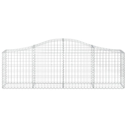 Arched Gabion Baskets Galvanised Iron 12 pcs 200 x 30 x 60/80 cm