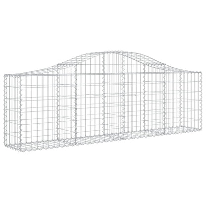 Arched Gabion Baskets Galvanised Iron 13 pcs 200 x 30 x 60/80 cm