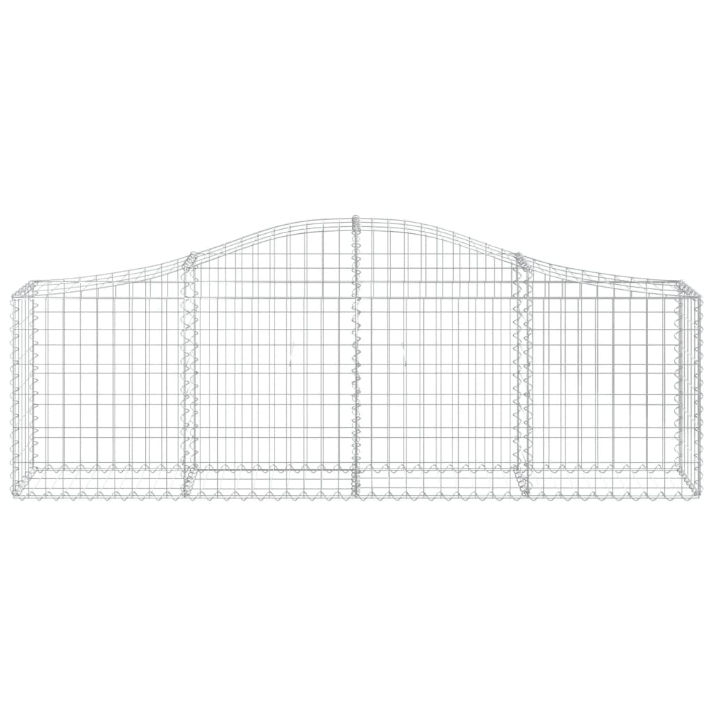 Arched Gabion Baskets Galvanised Iron 13 pcs 200 x 30 x 60/80 cm