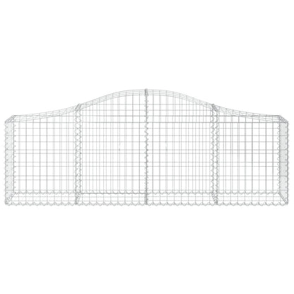 Arched Gabion Baskets Galvanised Iron 13 pcs 200 x 30 x 60/80 cm