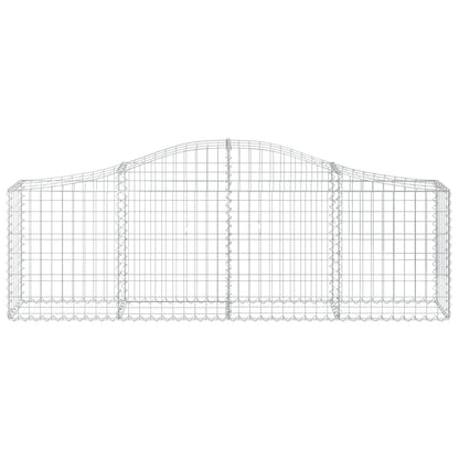 Arched Gabion Baskets Galvanised Iron 18 pcs 200 x 30 x 60/80 cm