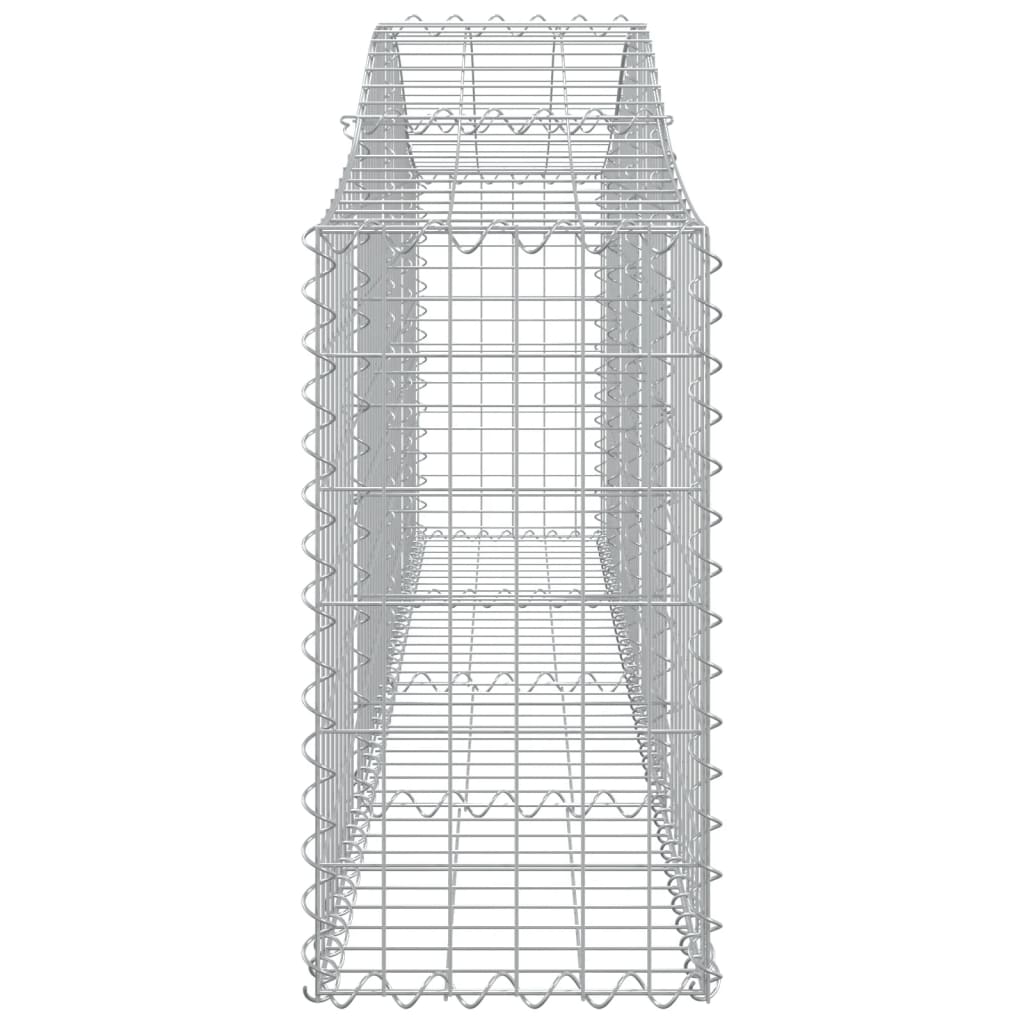 Arched Gabion Baskets Galvanised Iron 30 pcs 200 x 30 x 60/80 cm