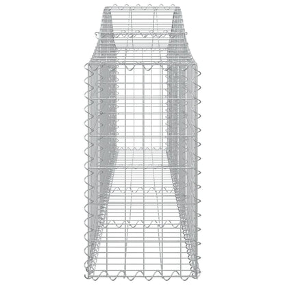 Arched Gabion Baskets Galvanised Iron 30 pcs 200 x 30 x 60/80 cm