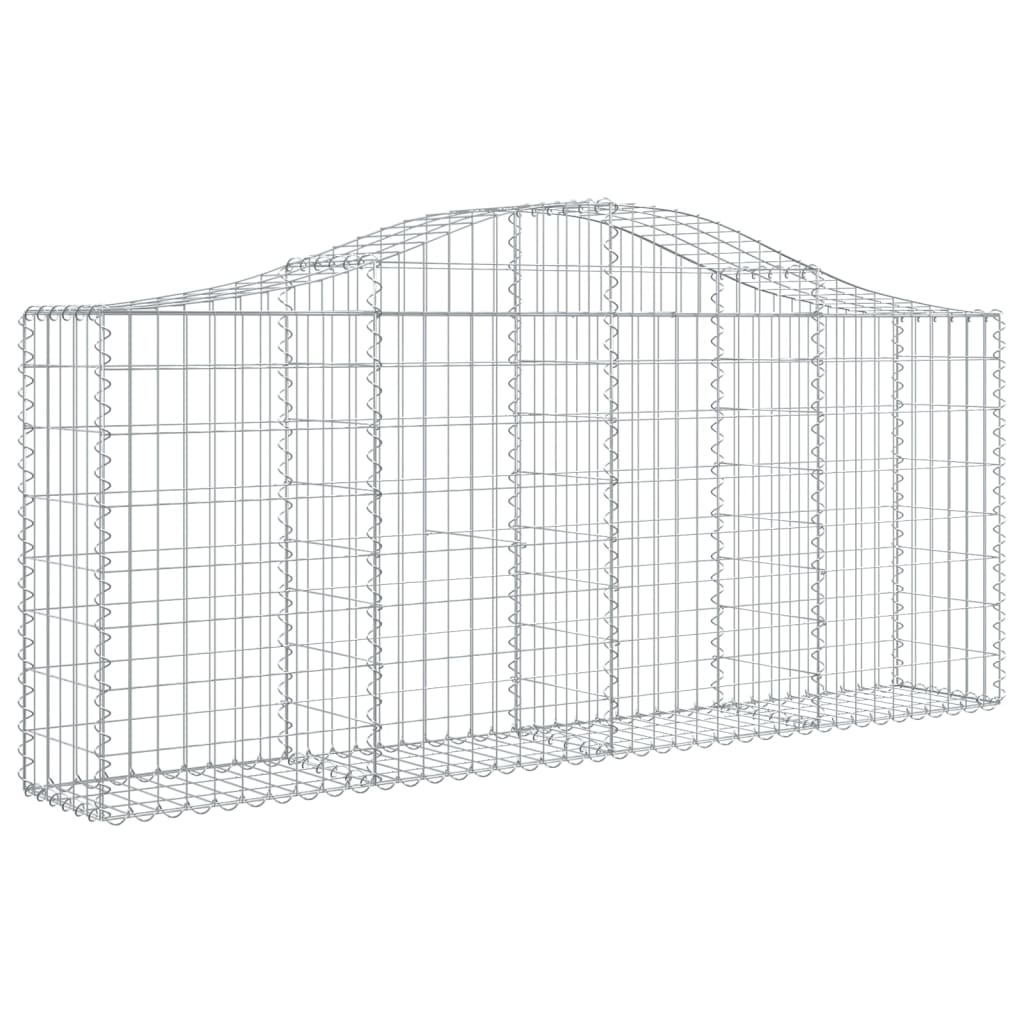 Arched Gabion Baskets Galvanised Iron 5 200 x 30 x 40/60–200 x 50 x 220/240 cm 200 x 30 x 80/100 cm