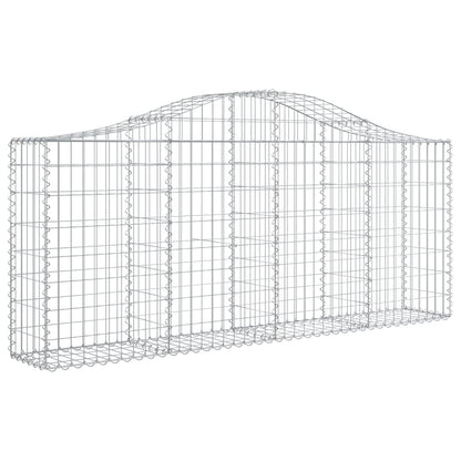 vidaXL Arched Gabion Baskets 6 pcs 200x30x80/100 cm Galvanised Iron 3