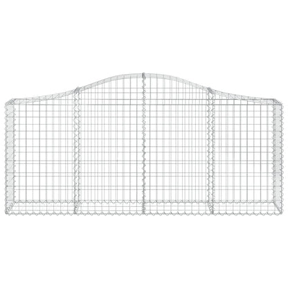 vidaXL Arched Gabion Baskets 6 pcs 200x30x80/100 cm Galvanised Iron 4