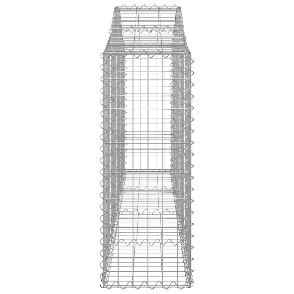 vidaXL Arched Gabion Baskets 6 pcs 200x30x80/100 cm Galvanised Iron 5