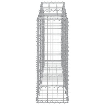 vidaXL Arched Gabion Baskets 6 pcs 200x30x80/100 cm Galvanised Iron 5