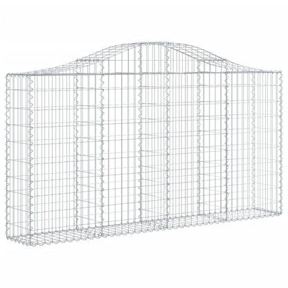 vidaXL Arched Gabion Baskets 4 pcs 200x30x100/120 cm Galvanised Iron 3