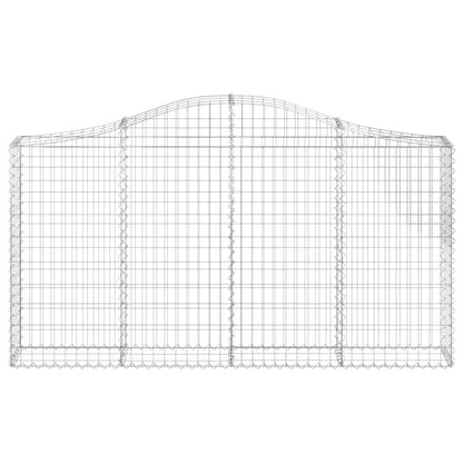 vidaXL Arched Gabion Baskets 4 pcs 200x30x100/120 cm Galvanised Iron 4