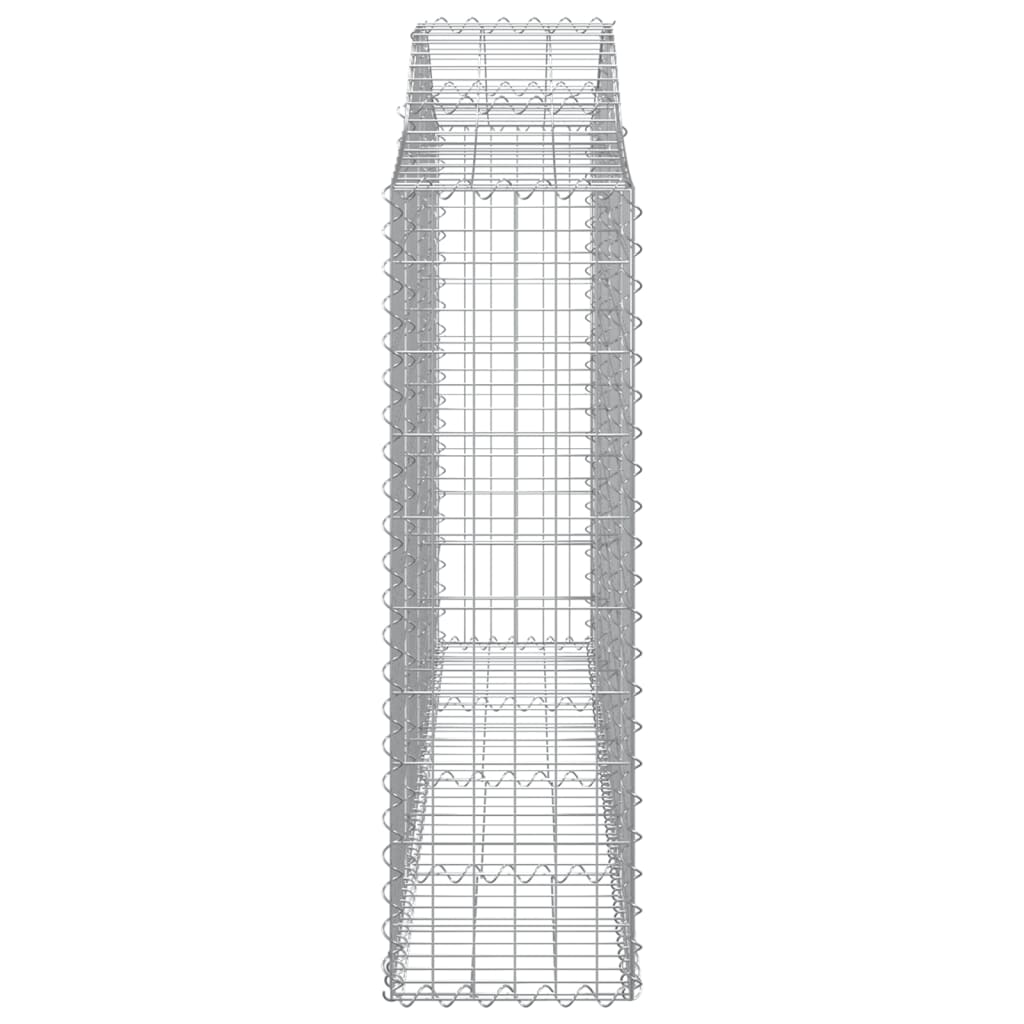 vidaXL Arched Gabion Baskets 4 pcs 200x30x100/120 cm Galvanised Iron 5