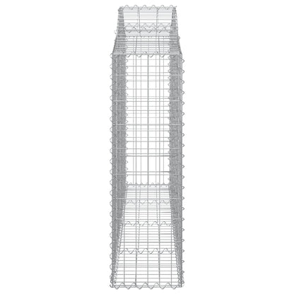 vidaXL Arched Gabion Baskets 4 pcs 200x30x100/120 cm Galvanised Iron 5