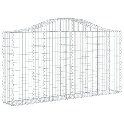 vidaXL Arched Gabion Baskets 5 pcs 200x30x100/120 cm Galvanised Iron 3