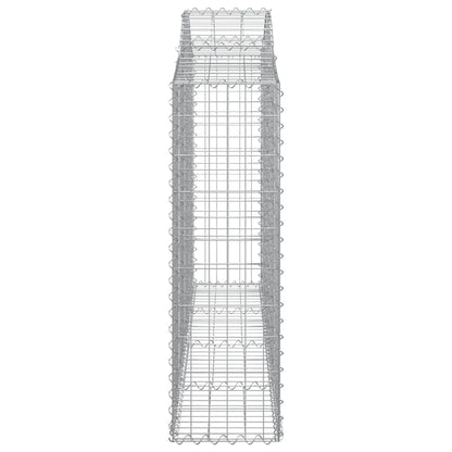 vidaXL Arched Gabion Baskets 5 pcs 200x30x100/120 cm Galvanised Iron 5