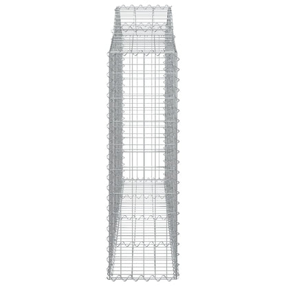 vidaXL Arched Gabion Baskets 6 pcs 200x30x100/120 cm Galvanised Iron 5