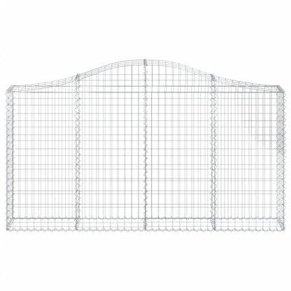 Arched Gabion Baskets Galvanised Iron 11 pcs 200 x 30 x 100/120 cm
