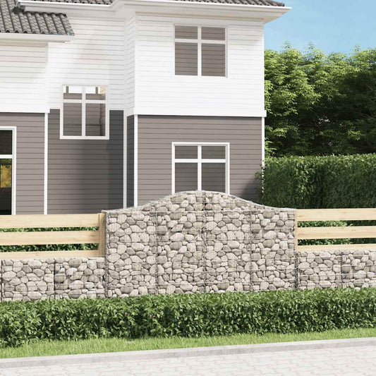 Arched Gabion Baskets Galvanised Iron 3 200 x 30 x 40/60–200 x 50 x 220/240 cm 200 x 30 x 120/140 cm