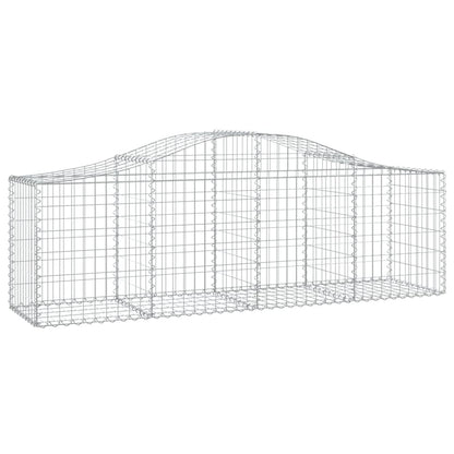 vidaXL Arched Gabion Baskets 8 pcs 200x50x60/80 cm Galvanised Iron 3